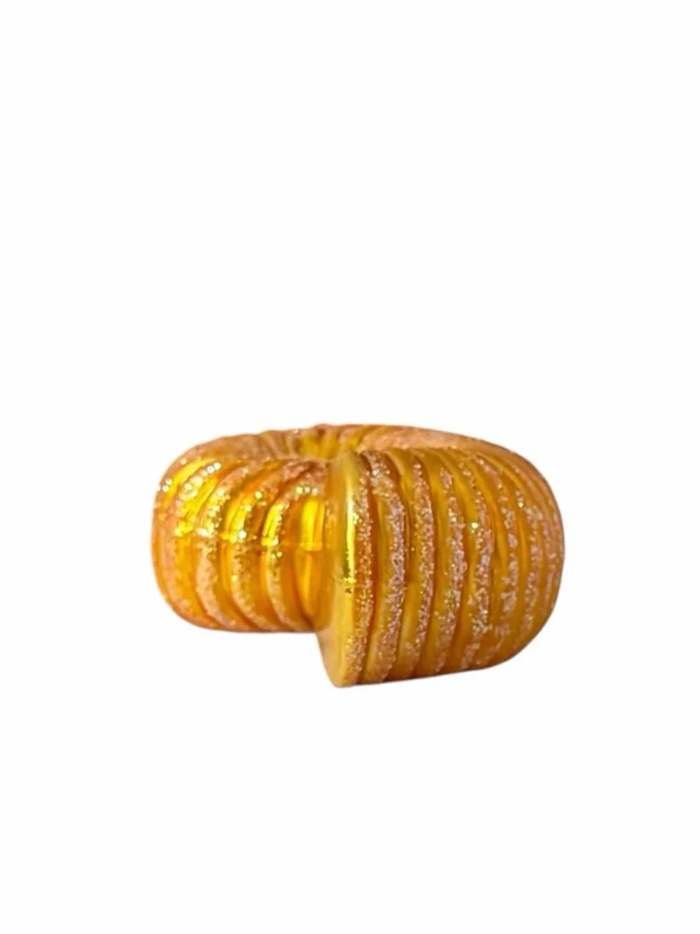 Christopher Radko Gold Tiny & Jumbo Nautilus Shell Glass Christmas Ornaments